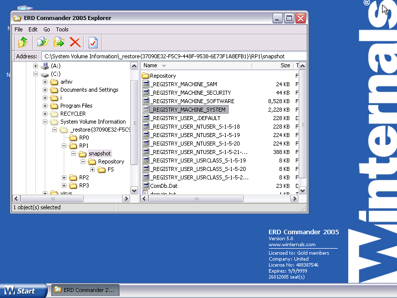 REGISTRY_MACHINE_SYSTEM - это и есть копия файла реестра SYSTEM